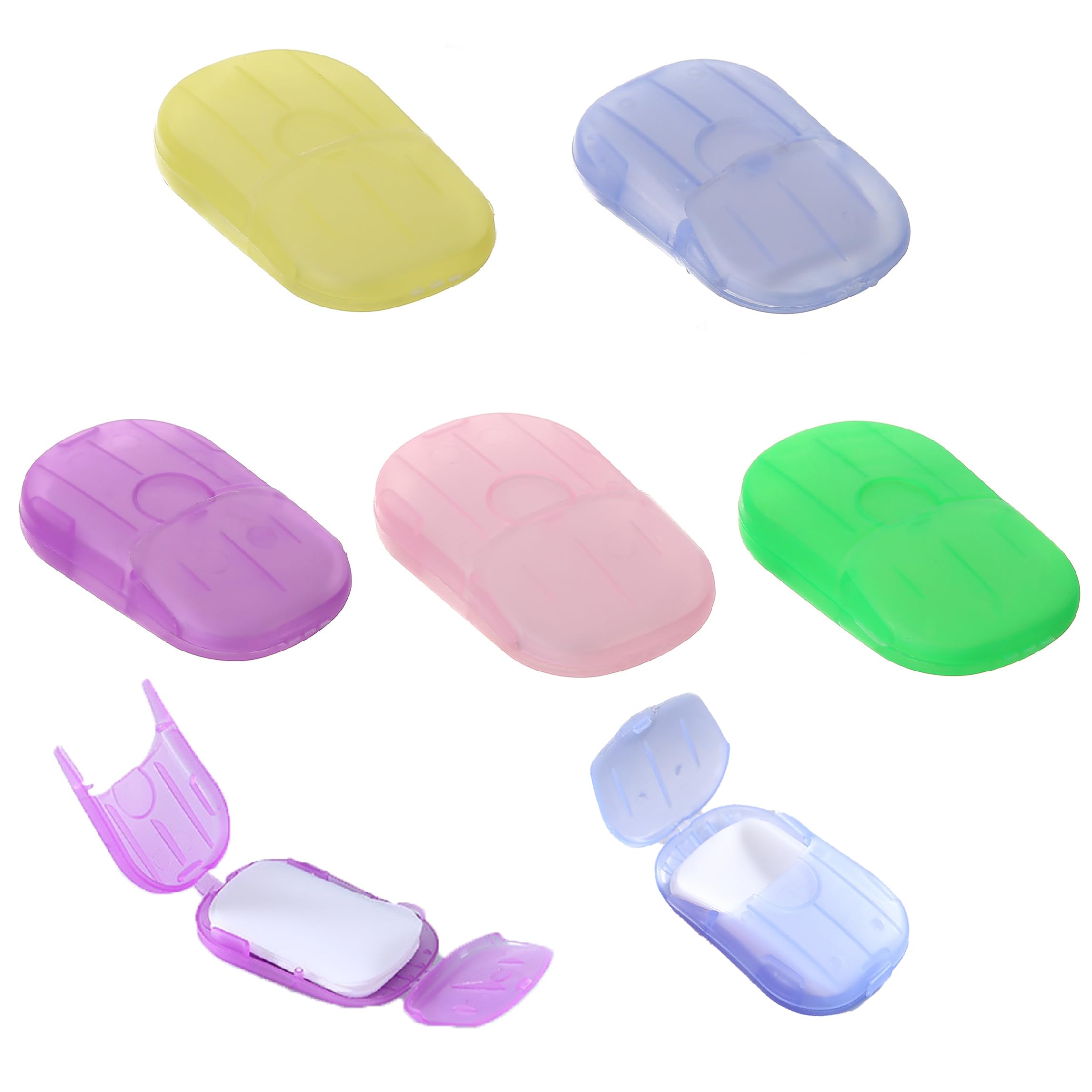 5 Boîtes Savon en Papier jetable 100 Portable Disposal Savon Mini Papier Savon Feuilles de Savon Savon jetabl Voyage Feuilles de Savon pour Les Mains Feuille de Savon Nomade