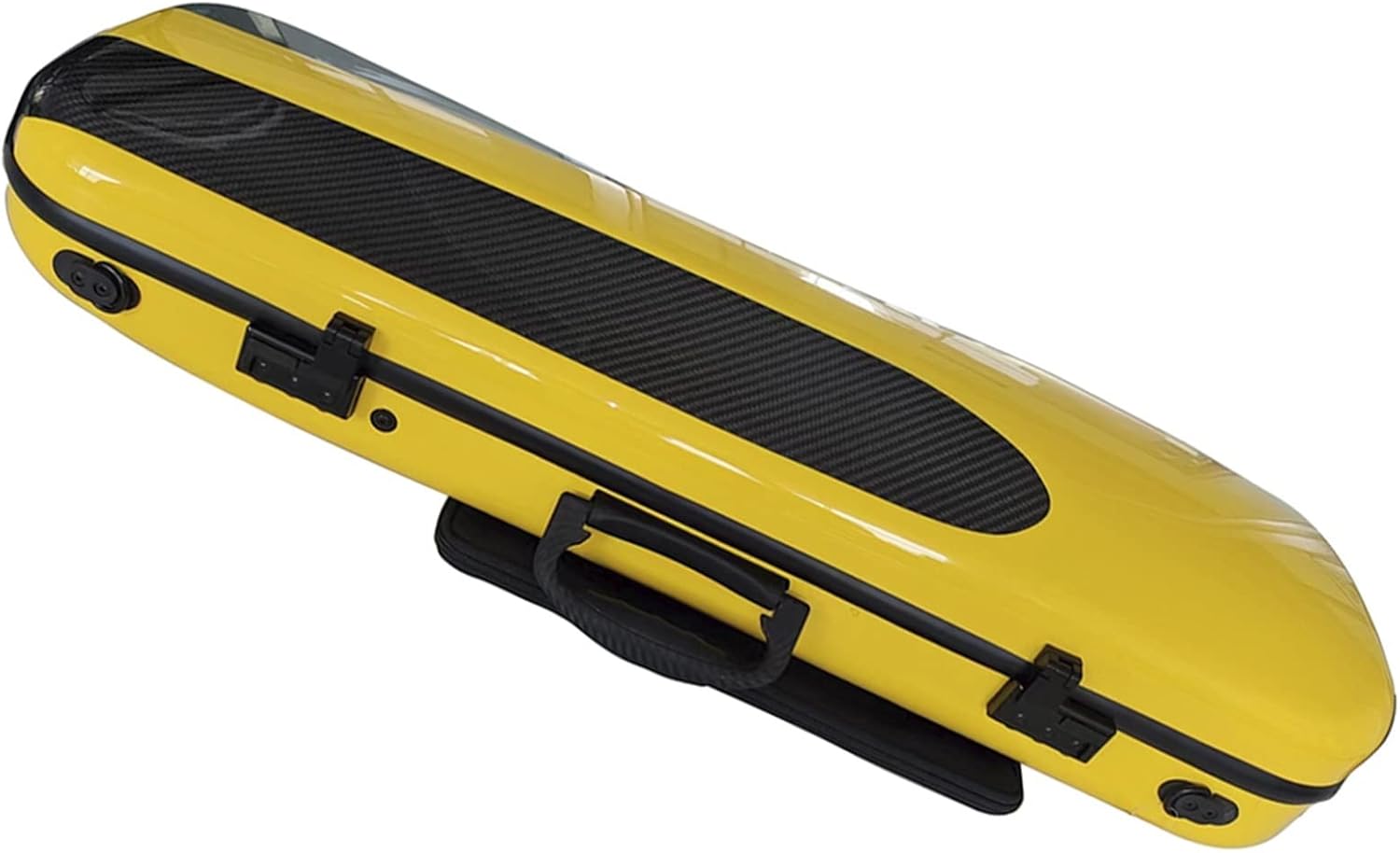 Yellow Carbon Fiber Rectangle Violin Case With Hygrometer