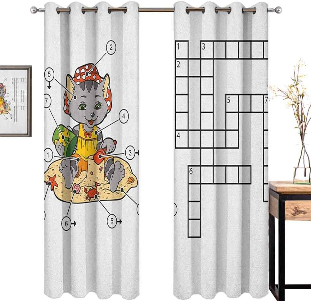 Word Search Puzzle Premium Blackout Curtains Crossword Game for