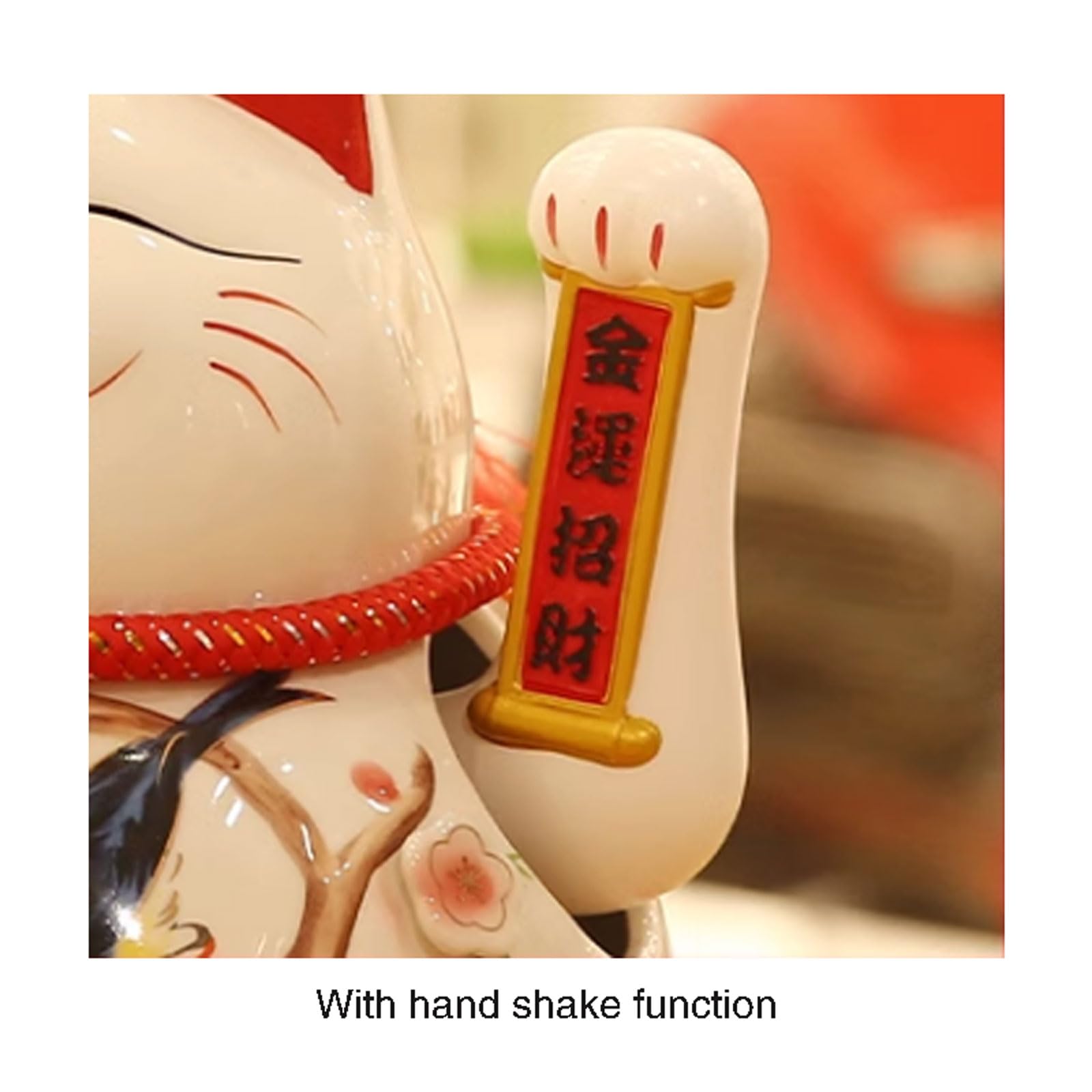Freak Scene Chat Chanceux Signe Porte Bonheur - Maneki Neko - 25 cm - Blanc