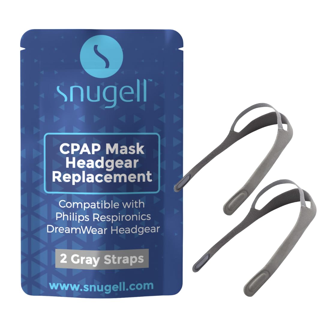 DreamWear Strap Replacement for Philips Headgear - CPAP Nasal Mask – 2-Packs in Gray – Premium Durable Nylon Material for Comfort, Adaptability, Secure Fit – Perfect for Effective CPAP Therapy