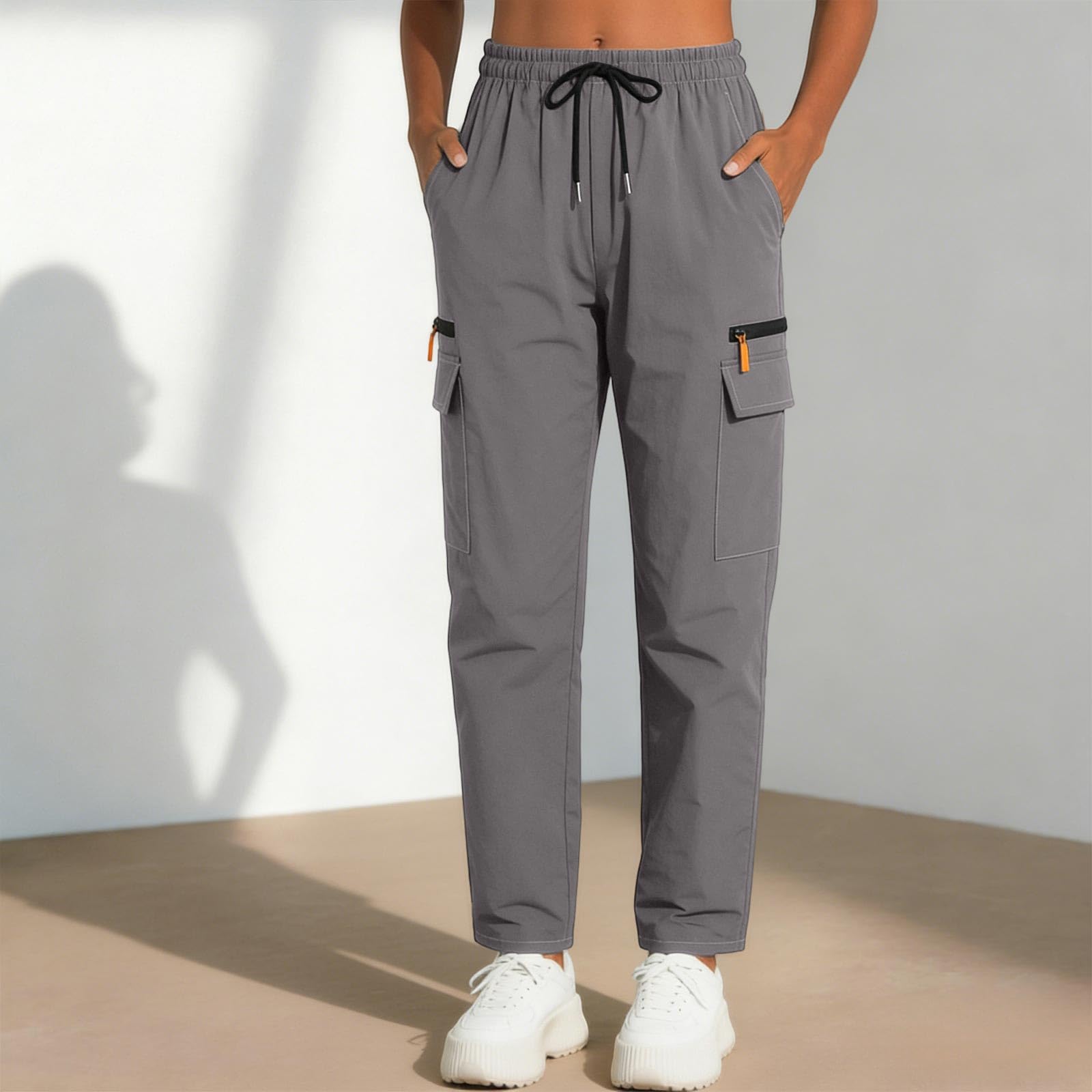 Pantaloni Trekking Donna Asciugatura Rapida Pantaloni Cargo Donna Leggeri Traspiranti Impermeabile Estivi Impermeabili Pantalone Cargo Ciclisti Sportivi Wide Leg Sweatpants Lavoro Jogger Palestra