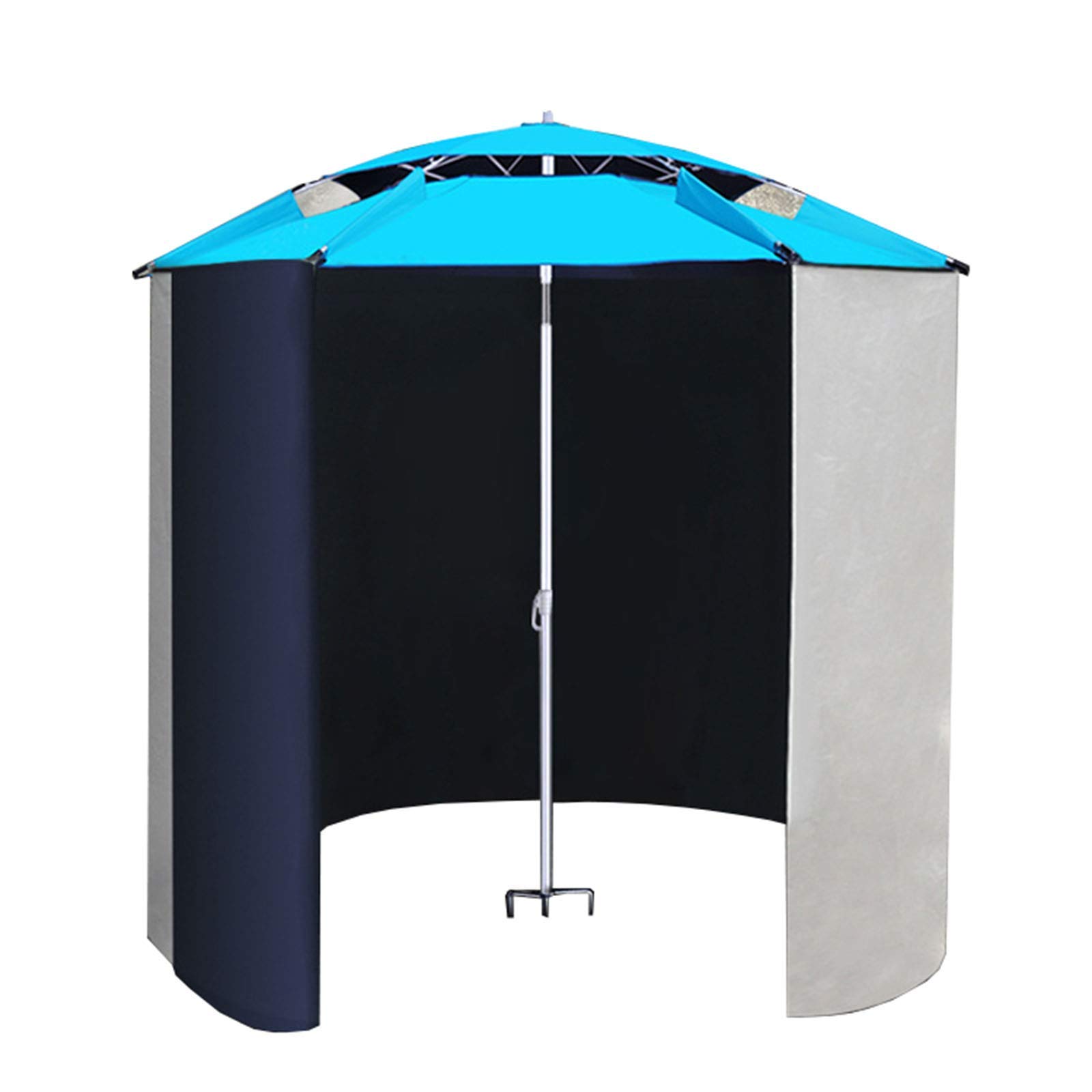 ROLTIN Parasol para exteriores, delantal con cremallera, tela impermeable, paraguas de pesca, tela Wai grande extraíble, protección contra el clima y la lluvia
