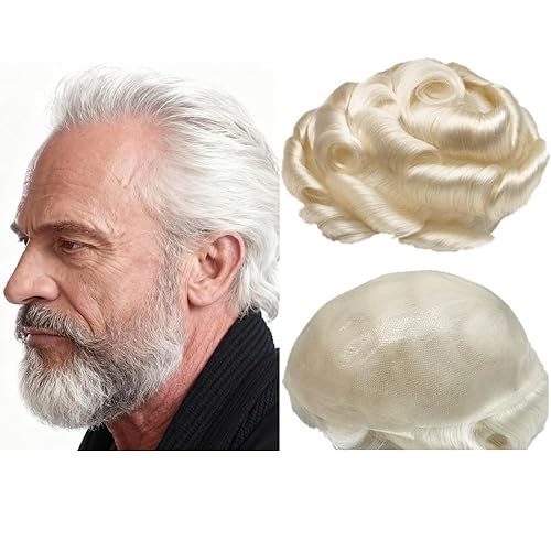 Miniatura 9 de NLW pelo humano virginal europeo toupee para los hombres con la piel fina transparente PU 10x8 piezas de pelo recto para los hombres 2 marrón oscuro
