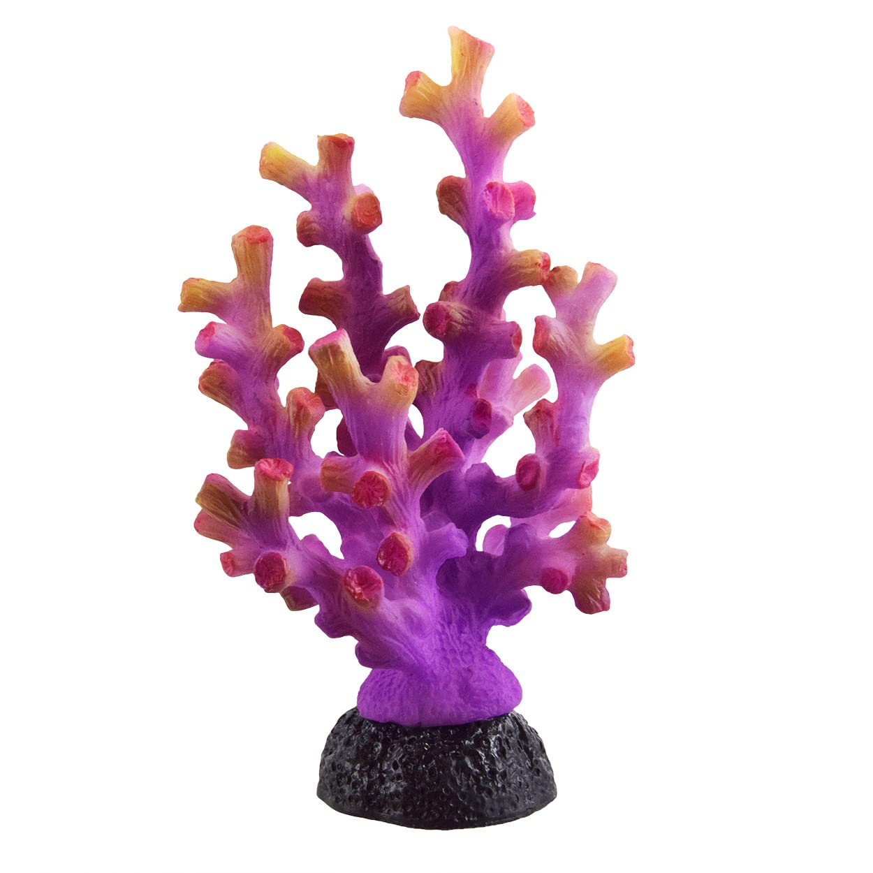 Decorazione Acquario VOCOSTE - Corallo In Silicone Viola, Fluorescente Con Luci UV, 6x10.6 Cm - Foto 4