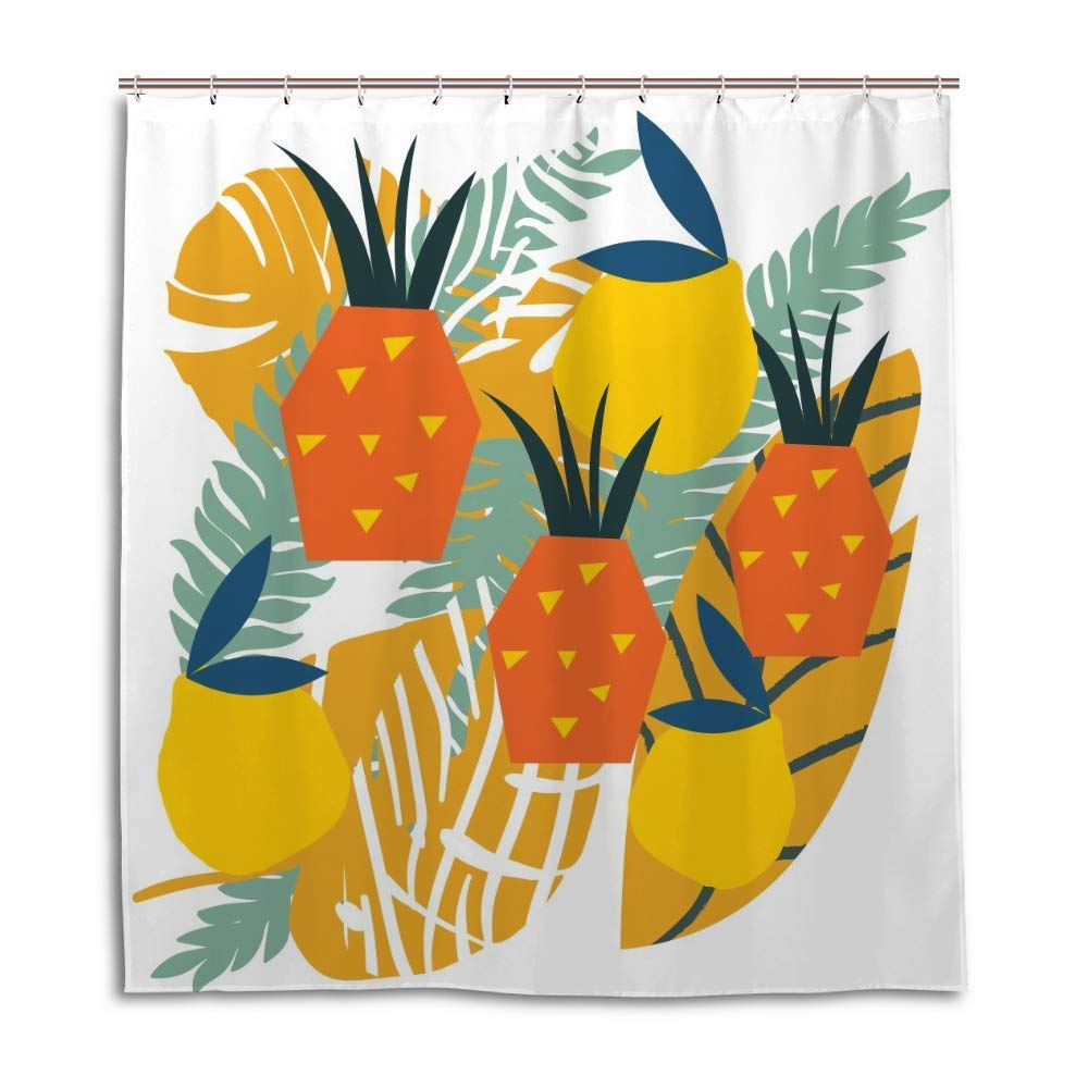 Rideau de douche 182,9 x 182,9 cm lavable en polyester imperméable multicolore