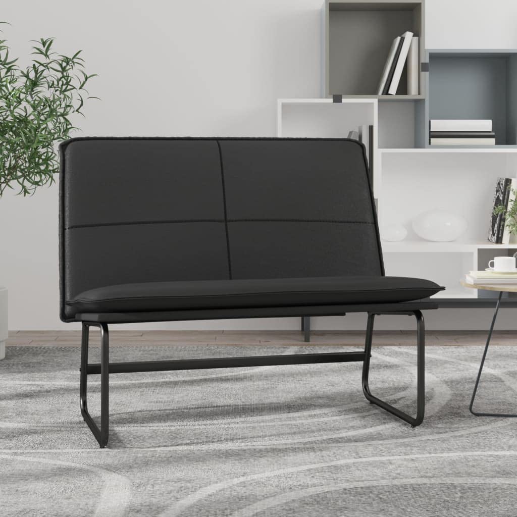 vidaXL Banc Noir 100x75x76 cm Similicuir, siège de Banc, Banc d'entrée, Banc de Salle à Manger, Chaise de Banc, bancs d'entrée, siège de Salon