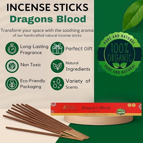 Miniatura 5 de Bless Dragons-Blood-Varillas de incienso 100% natural, hechas a mano, sumergidas a mano, orgánicas, sin productos químicos para purificación,