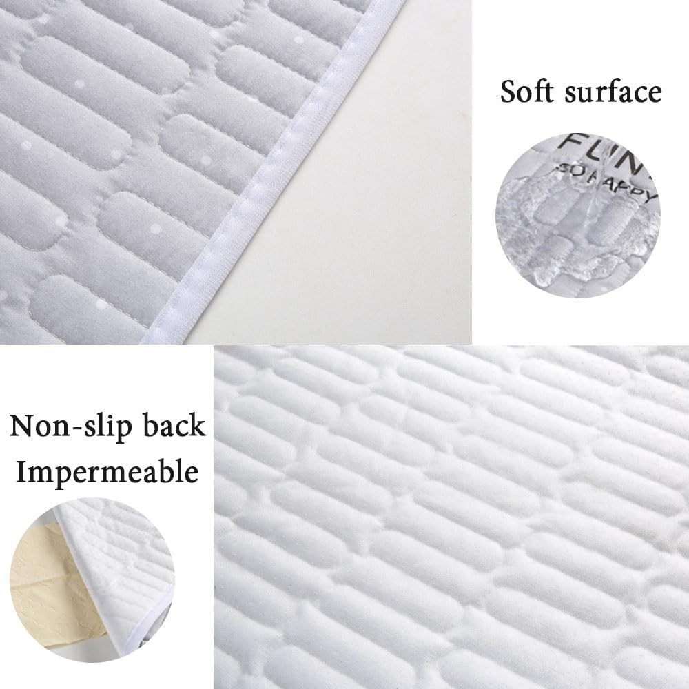 Empapadores Cama Adultos Lavables, 2 Pieza Ultra Absorbente Reutilizable, Empapadores Perros Anciano, Protector Cama Impermeable Adecuado para Sofás (Morado,200x230cm)