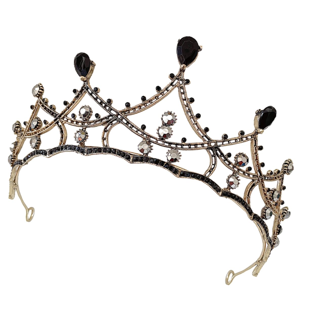 Beavorty 3 Piezas Gótica Tiaras De Cumpleaños Tiara Nupcial De Diamantes De Cristal De Boda De Quinceañera De Princesa Accesorio Para El Cabello