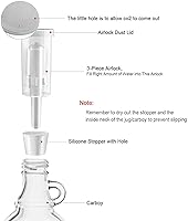Vista 4 de Red Star Red Star Premier Blanc - Levadura de champán (paquete de 10) y Craft Brew-MF2B-UE2A 3 unidades - Esclusa de aire de 3 piezas con tapón #6.5