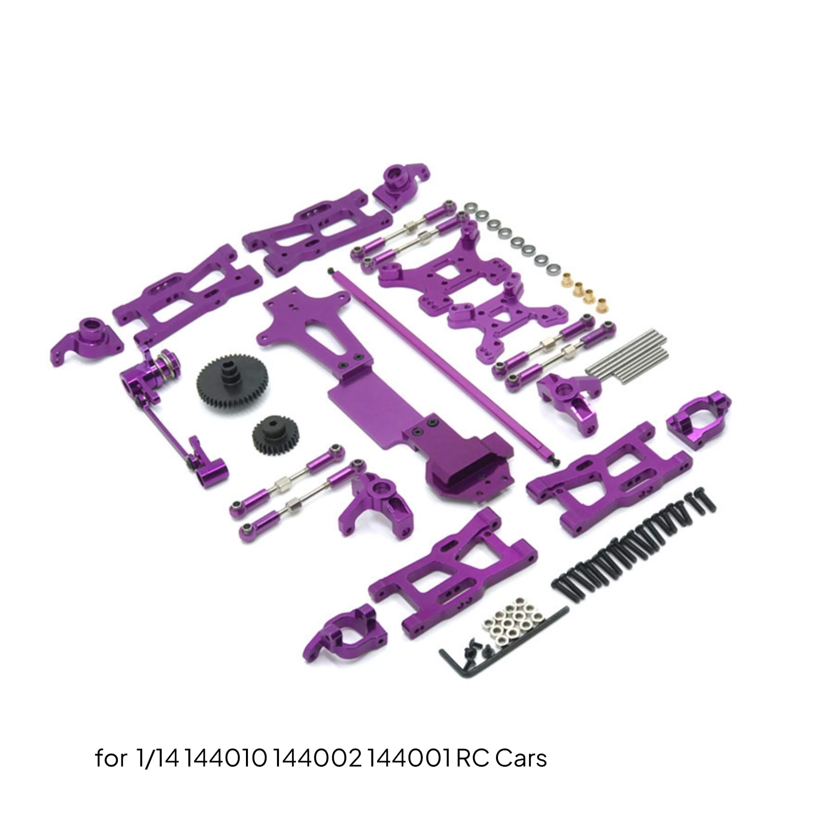 rc-teilesatz kompatibel ersatzteile-Set mit Schrauben stabil schraubenset mit unterlegscheiben und sicherungsmuttern für modellbauer, Lila