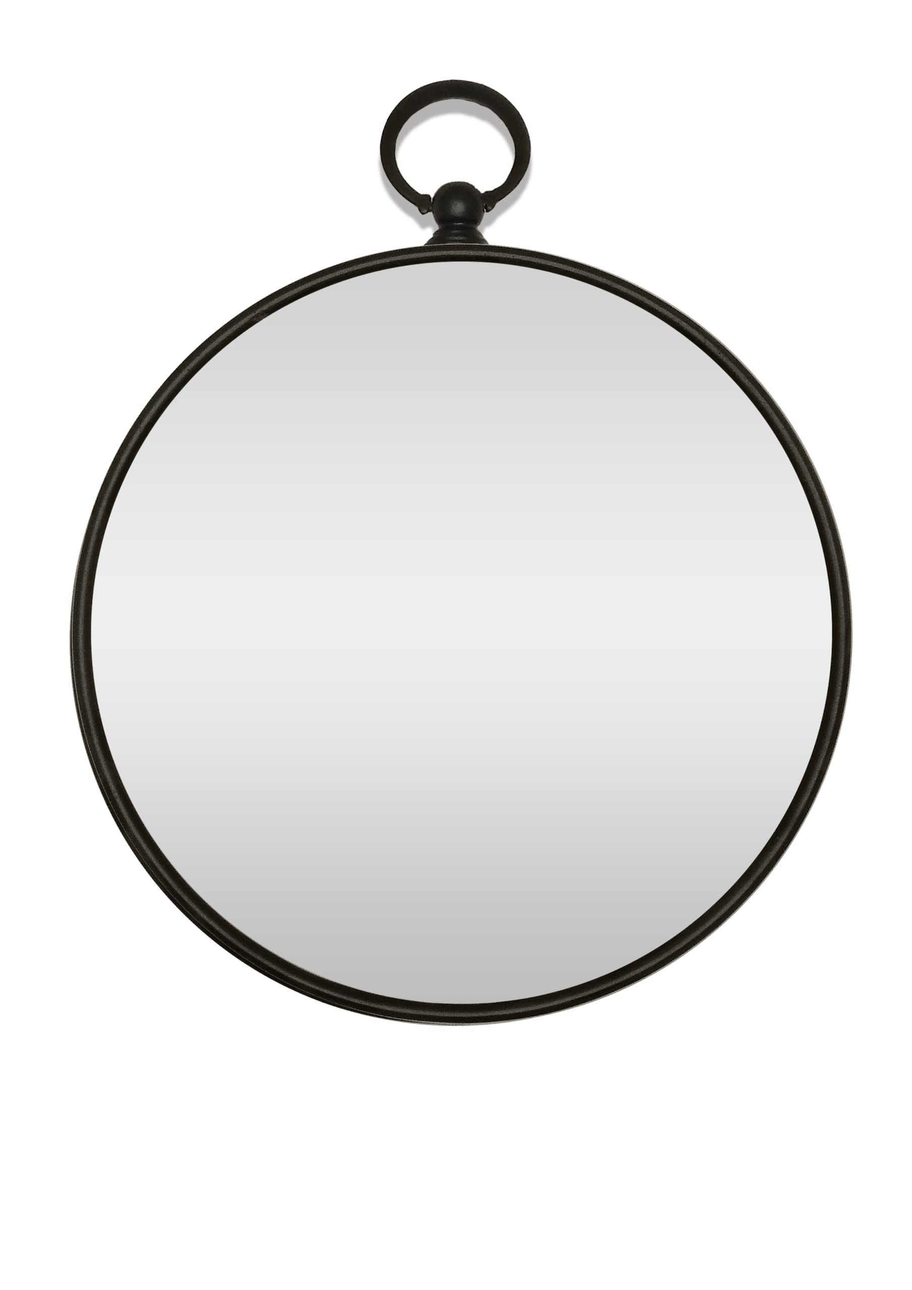 Metal Frame Round Glass Mirror Clear View 10 inch Small and Vintage Easy handalling for Bathroom,Bedroom Portable and Wall Decor… (MT10ST) (Medium)