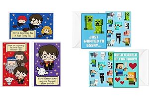 Hallmark Harry Potter Mini Valentines Day Cards and Stickers for Kids School...
