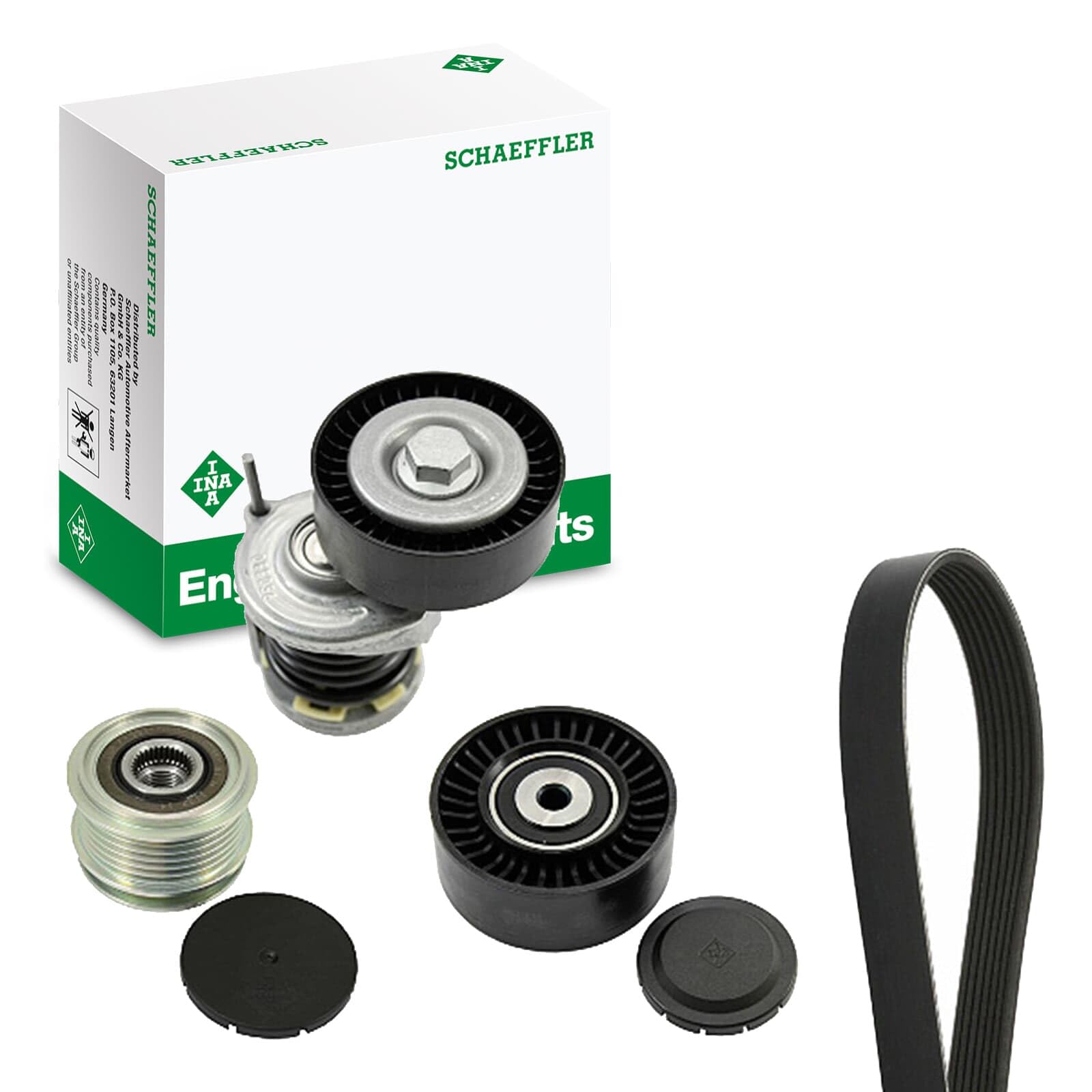 INA Kit Cinghie Poly-V 529 0467 20 1613mm Compatibilità con VW CRAFTER 30-50 Furgonato 2E CRAFTER 30-50 Pianale piatto/Telaio 2F CRAFTER 30-35 Autobus 2E, AUDI A4 Avant 8ED, B7 A4 Sedan 8EC, B7