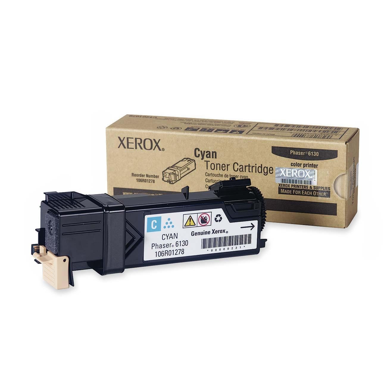 Xerox Phaser 6130 Cyan Standard Capacity Toner Cartridge (1,900 Pages) - 106R01278, Normal