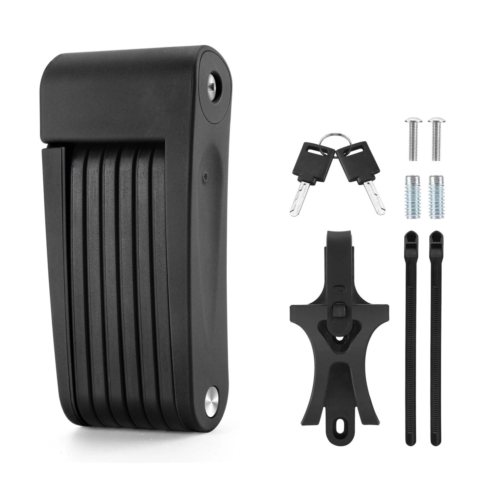 Motorcycle Handlebar Lock Bike Lock Safety Anti-Theft Bicycle Folding Portable Steel MTB Road E-Bike Motorcycle Strong Chain Motorcycle Disc Lock(Black-66cm)