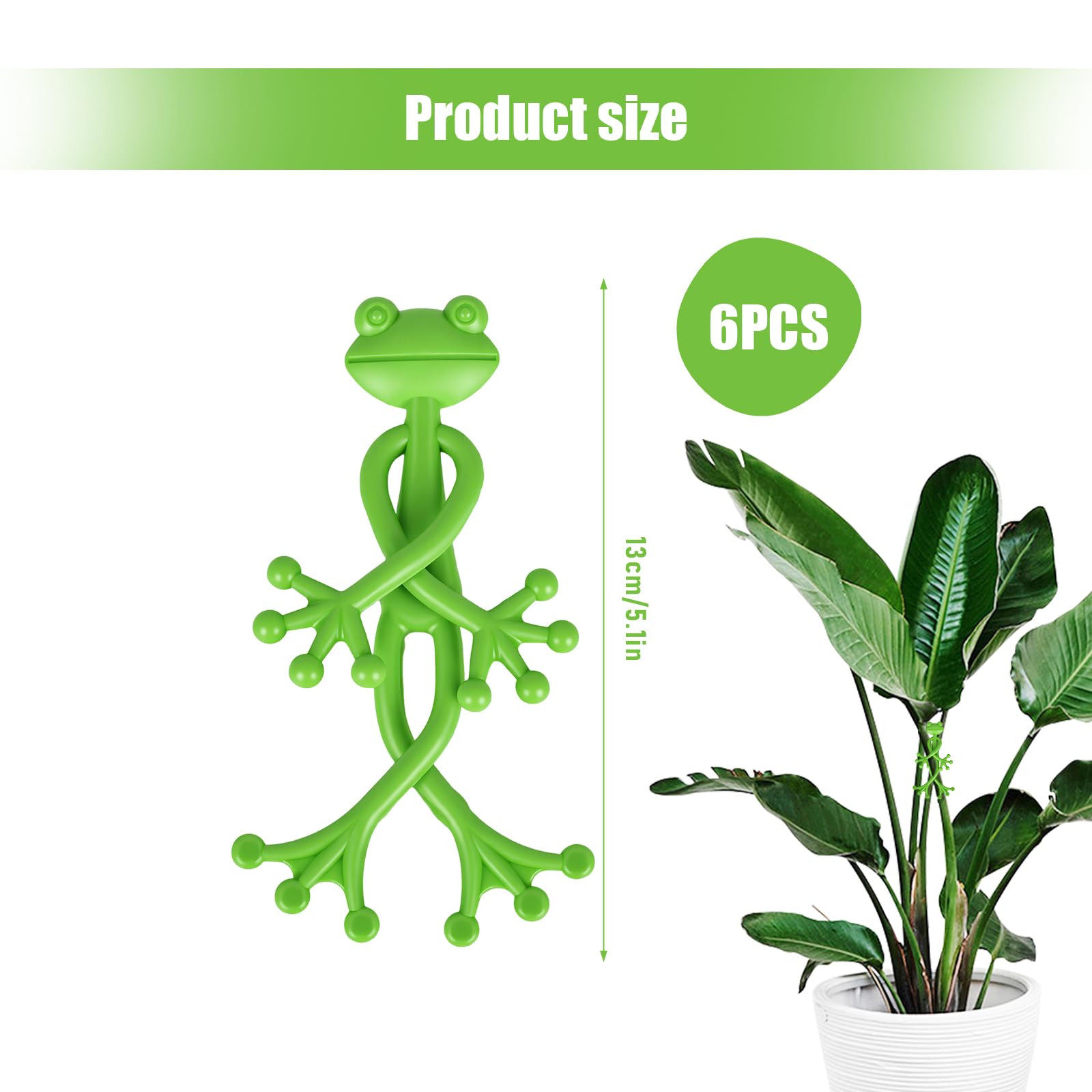 Rzspher 6 Pcs Frog Plant Stand, Holder Support Planter Pot Hugger Gardening, cut