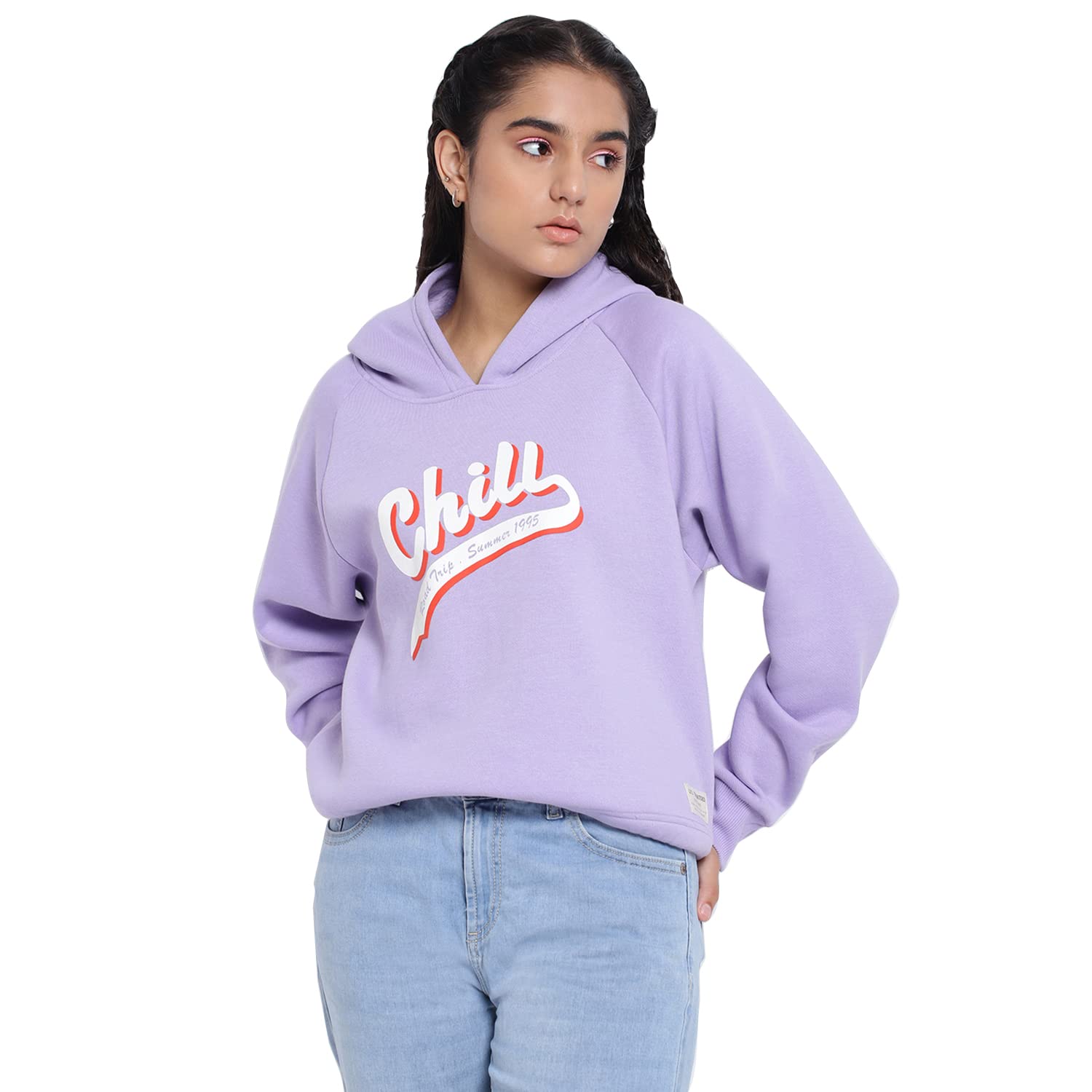 Lil Tomatoes - Sudadera de forro polar de algodón con cuello y capucha para niñas, ajuste regular, color rosa