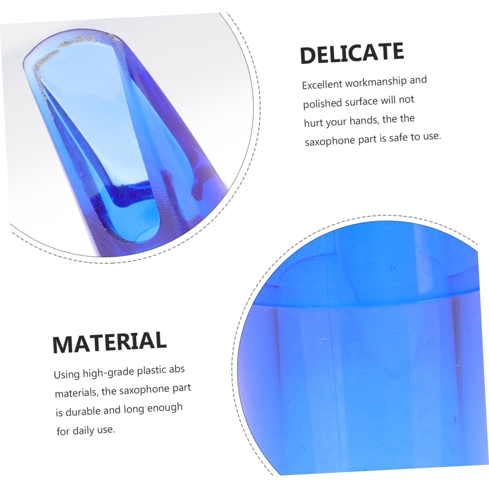 Bec de Saxophone Alto Bleu en ABS, Accessoire de Remplacement Multifonction pour Améliorer le Timbre, pour Saxophonistes