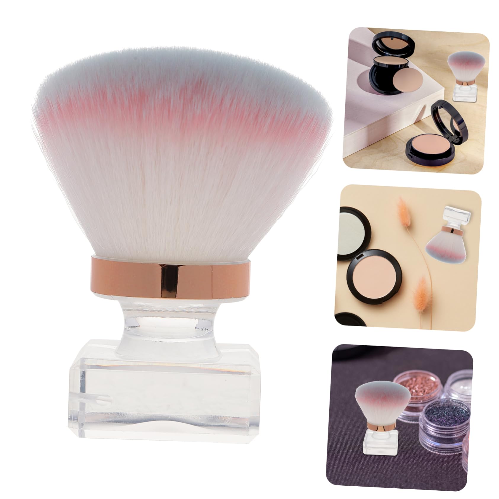 NULYLU Mushroom Head Powder Brush for Loose Powder Highlighter Brush for Cheeks
