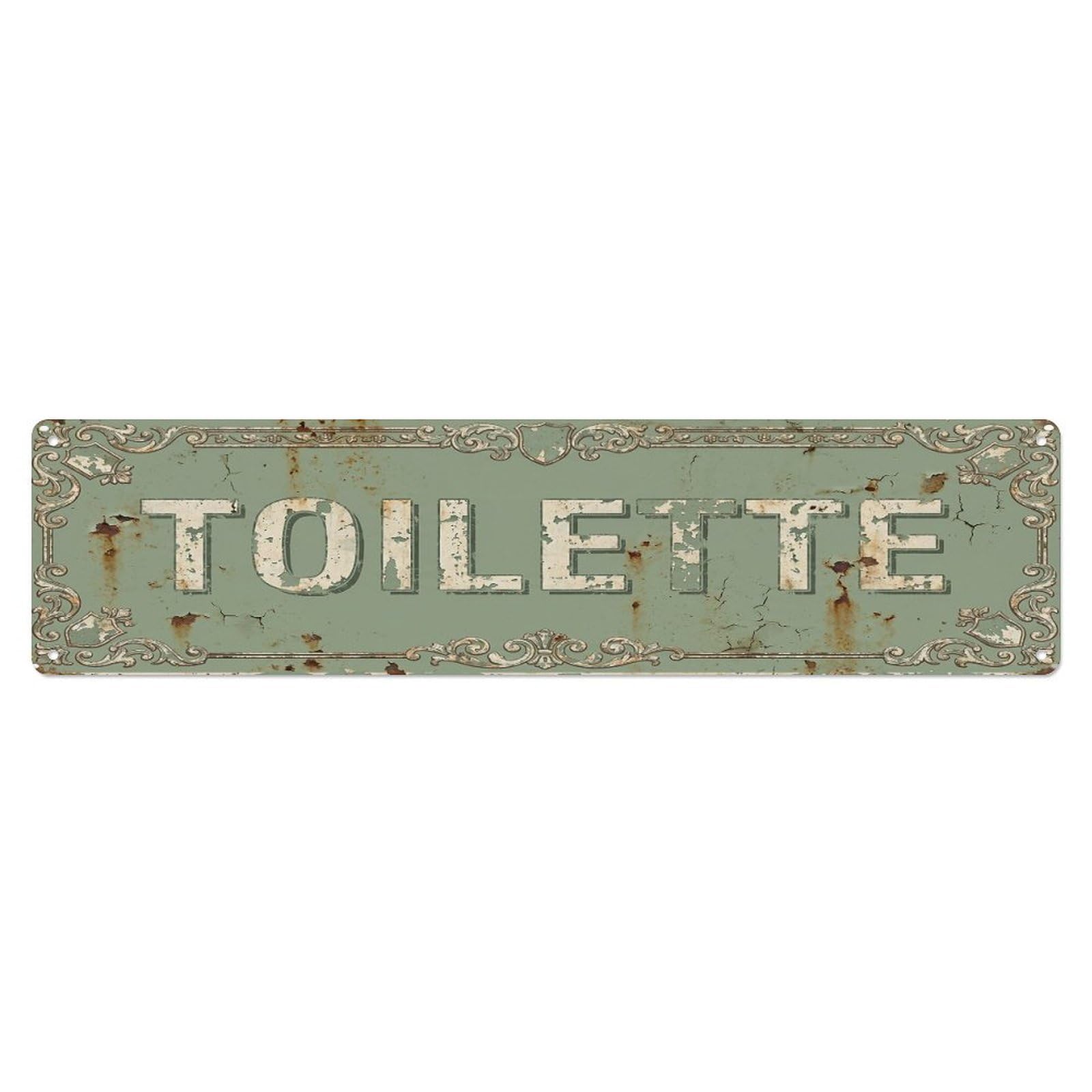Shabby Nostalgic Pub Bathroom Toilet(WC) Door Metal Tin Sign Plaque Wall Decor for Cafe, Club Bar, Office, Home Garden Metal Poster 4x16Inch