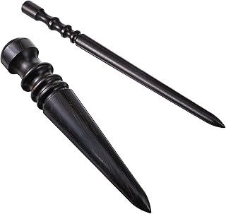 2PCS Leather Edge Burnisher Professional Ebony Wood Leather Burnisher Tool Polished Grinding Tools Round Head Leathers Edge Burnishing Tool Leathers Craft Tools