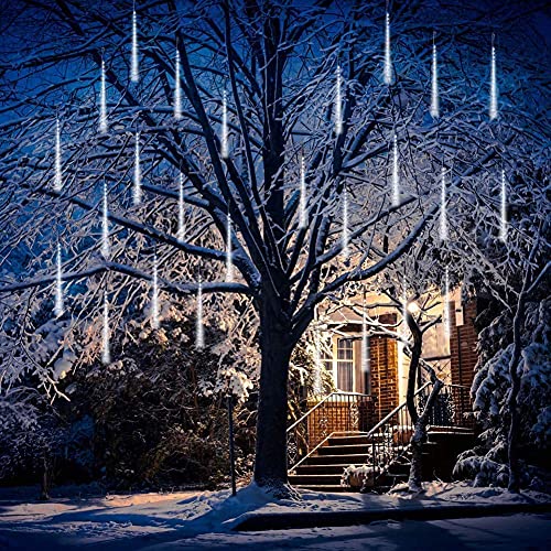 Weepong WEP-FRLW Christmas Lights Outdoor Ul Certified Meteor Shower Lights 12Inch 8Tubes 192Led Falling Rain Drop Lights Icicle Snow Cascading Xmas Lights thumb #3