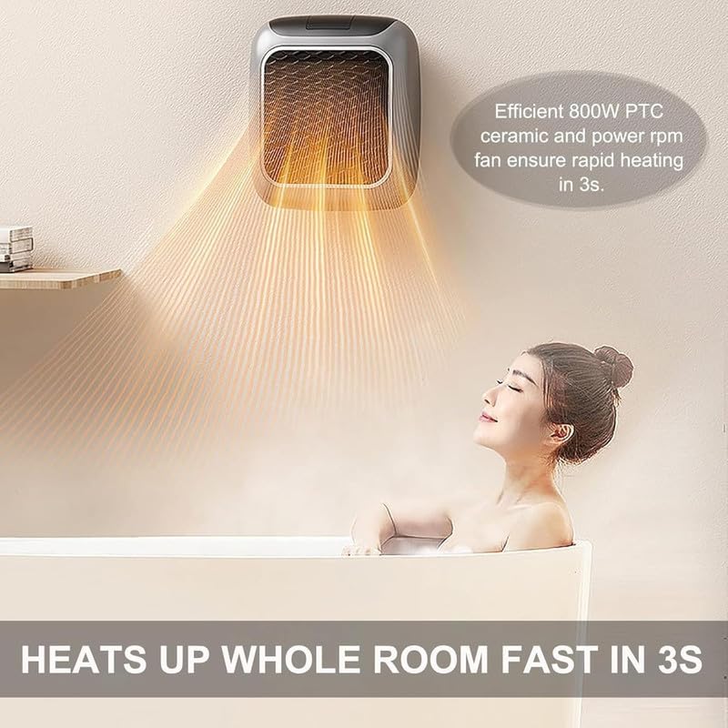 800W Wall-Mounted Electric Convector Heater – Energy-Efficient Silent Infrared Room Heater for Bathroom, Bedroom & Greenhouse Compact 220V Indoor Heating Stove 10 61t55cGCBoL