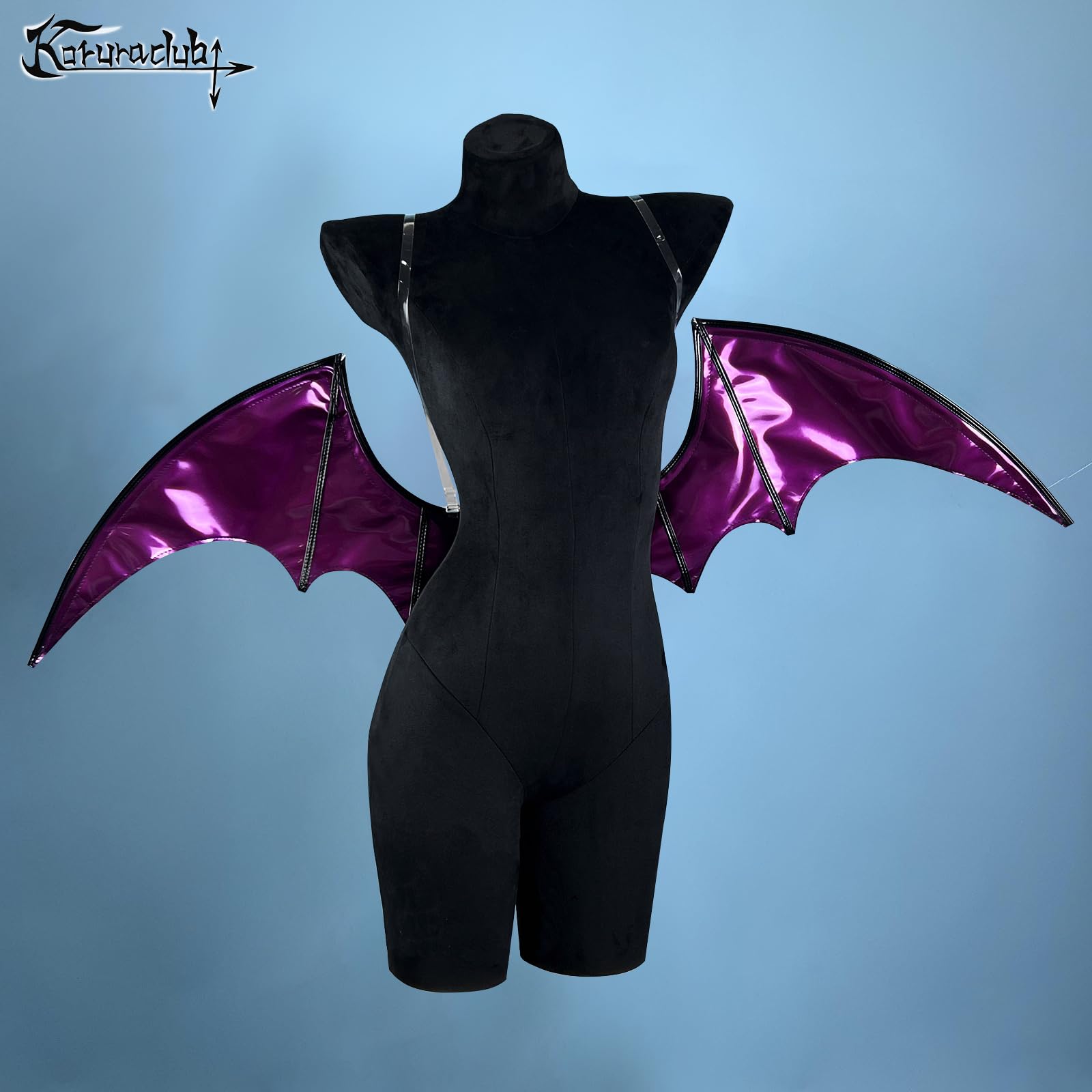KORURACLUB Wings cosplay halloween bat wings Succubus wings clothing Accessories Devil (Purple) - Image 2