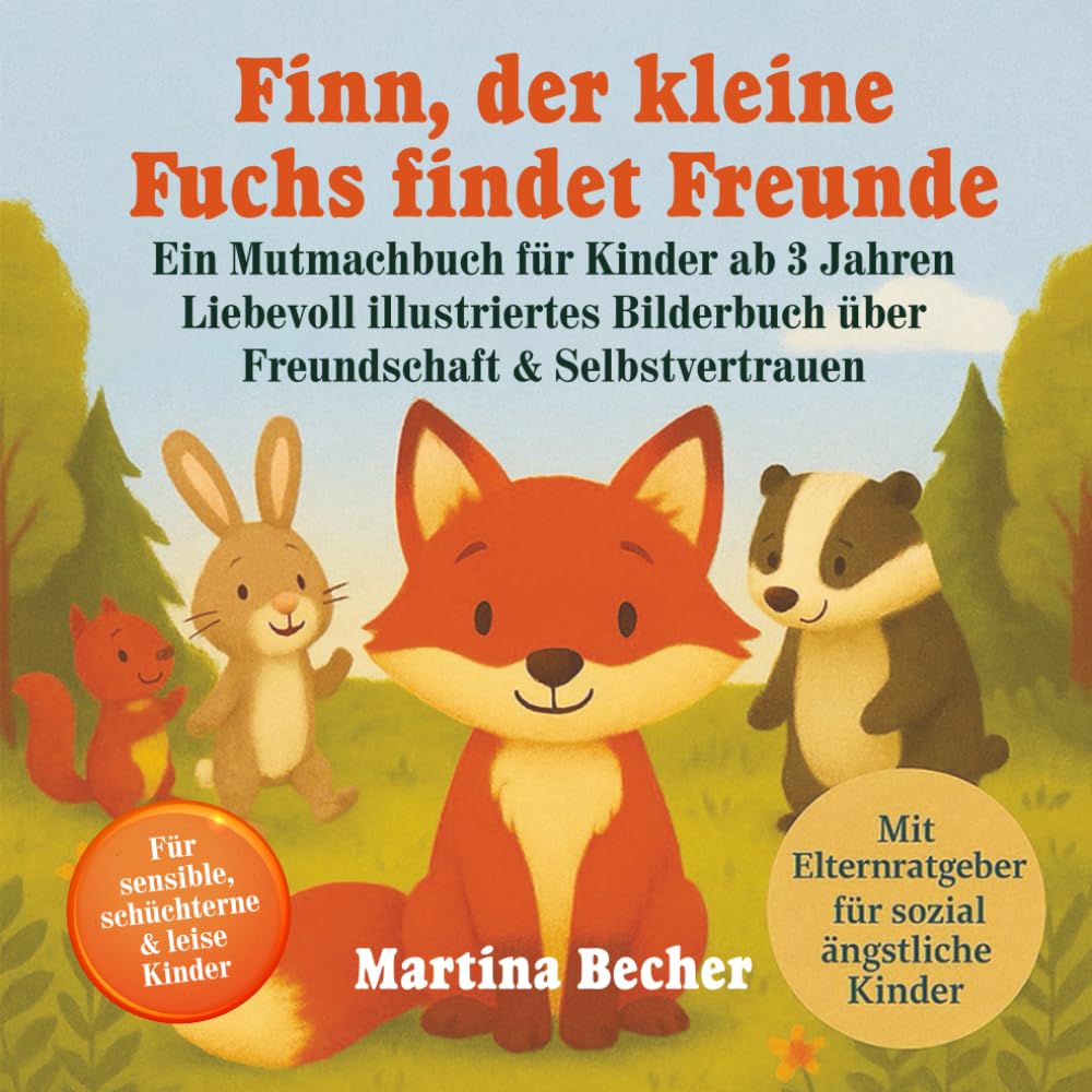 Finn, der kleine Fuchs findet Freunde: Ein Mutmachbuch für Kinder ab 3 Jahren. Liebevoll illustriertes Bilderbuch über Freundschaft & Selbstvertrauen