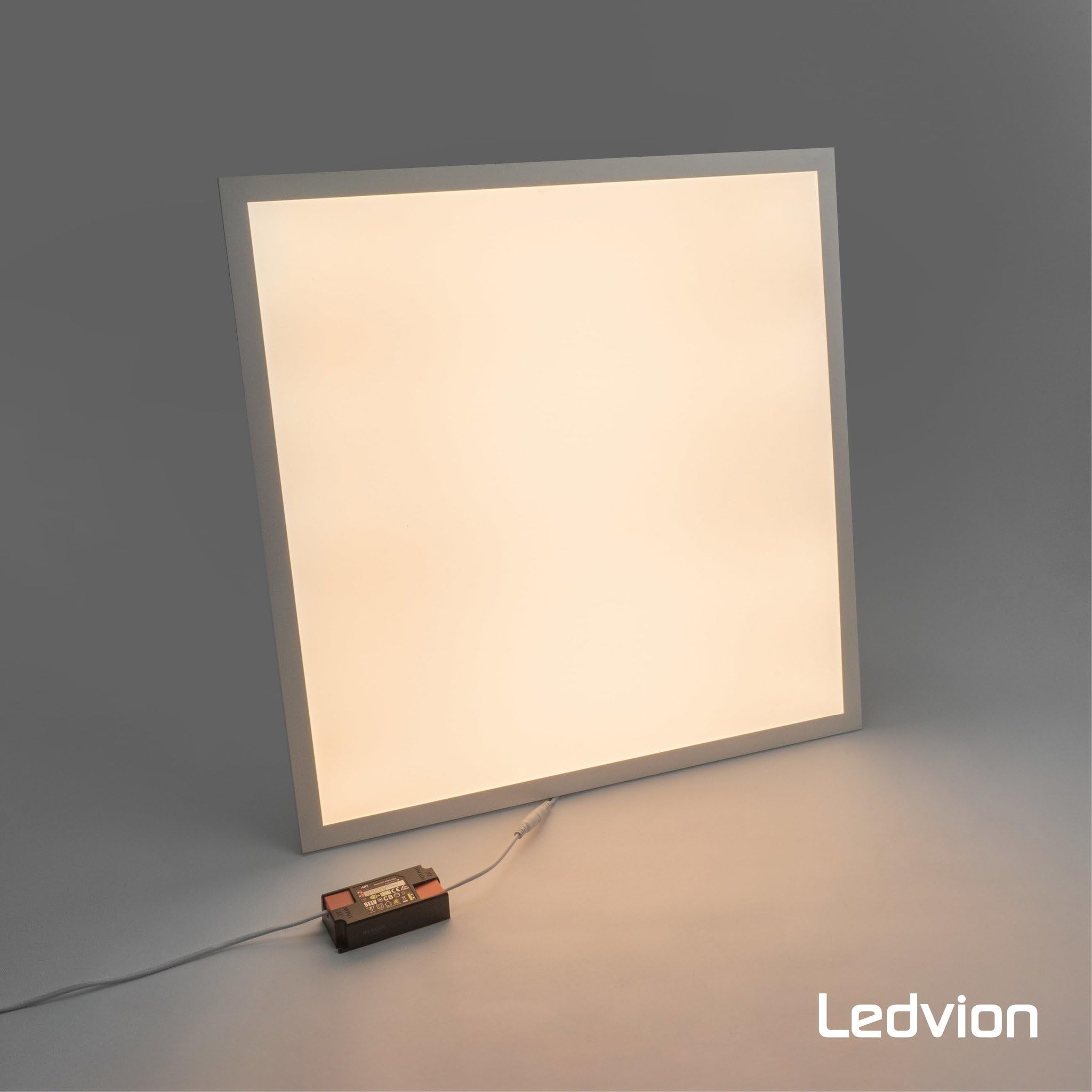Ledvion Panneau LED 60x60 36W 3000K 4000 Lumens Plafonnier à Grille Encastré