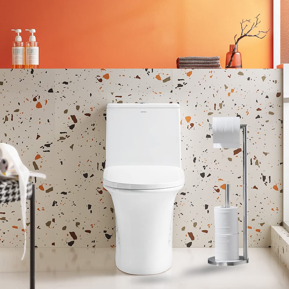Freistehender Toilettenpapierhalter – Gebürstetes Nickel, Beschwerte Basis, Für Bis Zu 4 Rollen