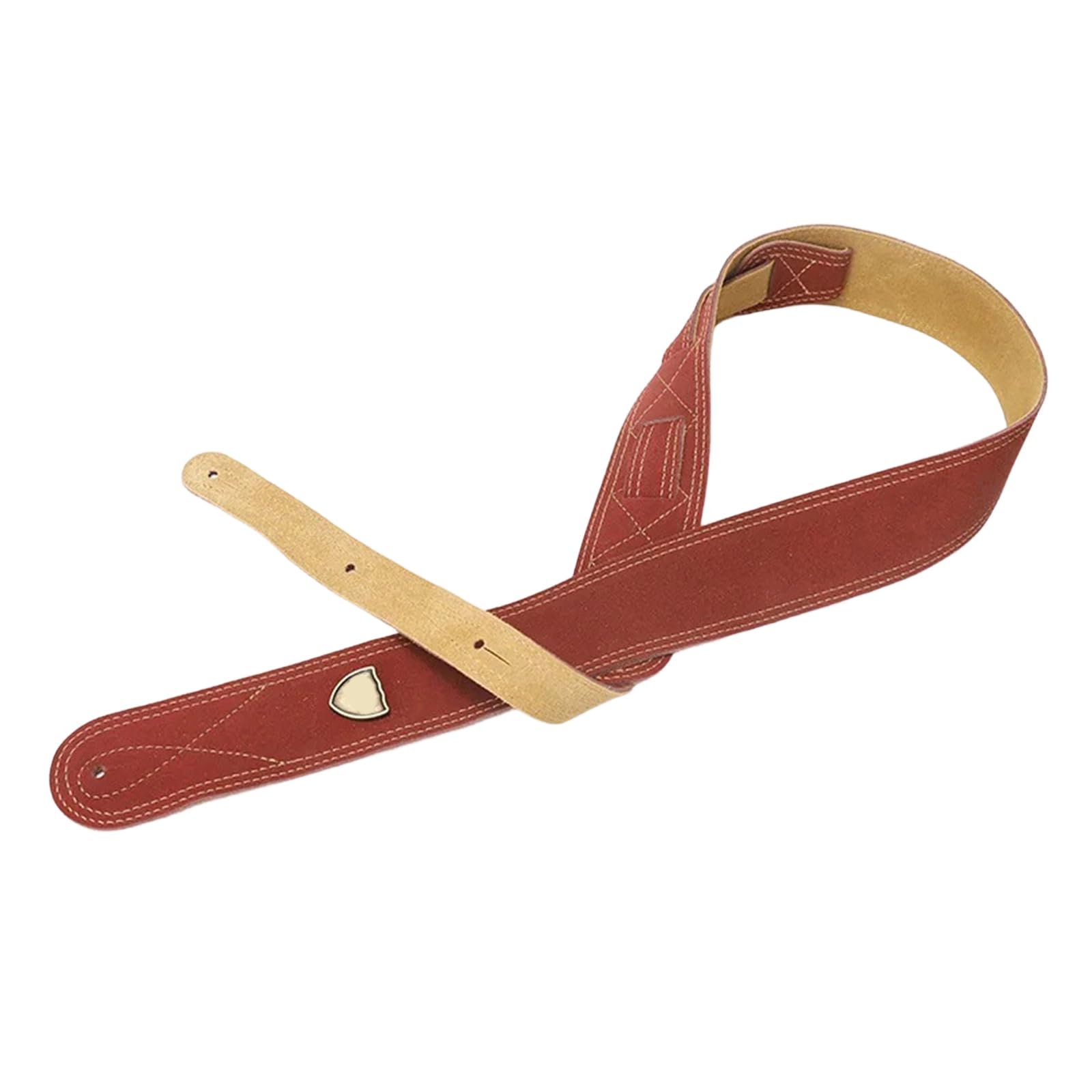 Gitarrengurt aus PU Leder, starke Nähte, ergonomisches Design, Bass Schulterstütze, geeignet für sicheren Halt, PU Gitarrengurt