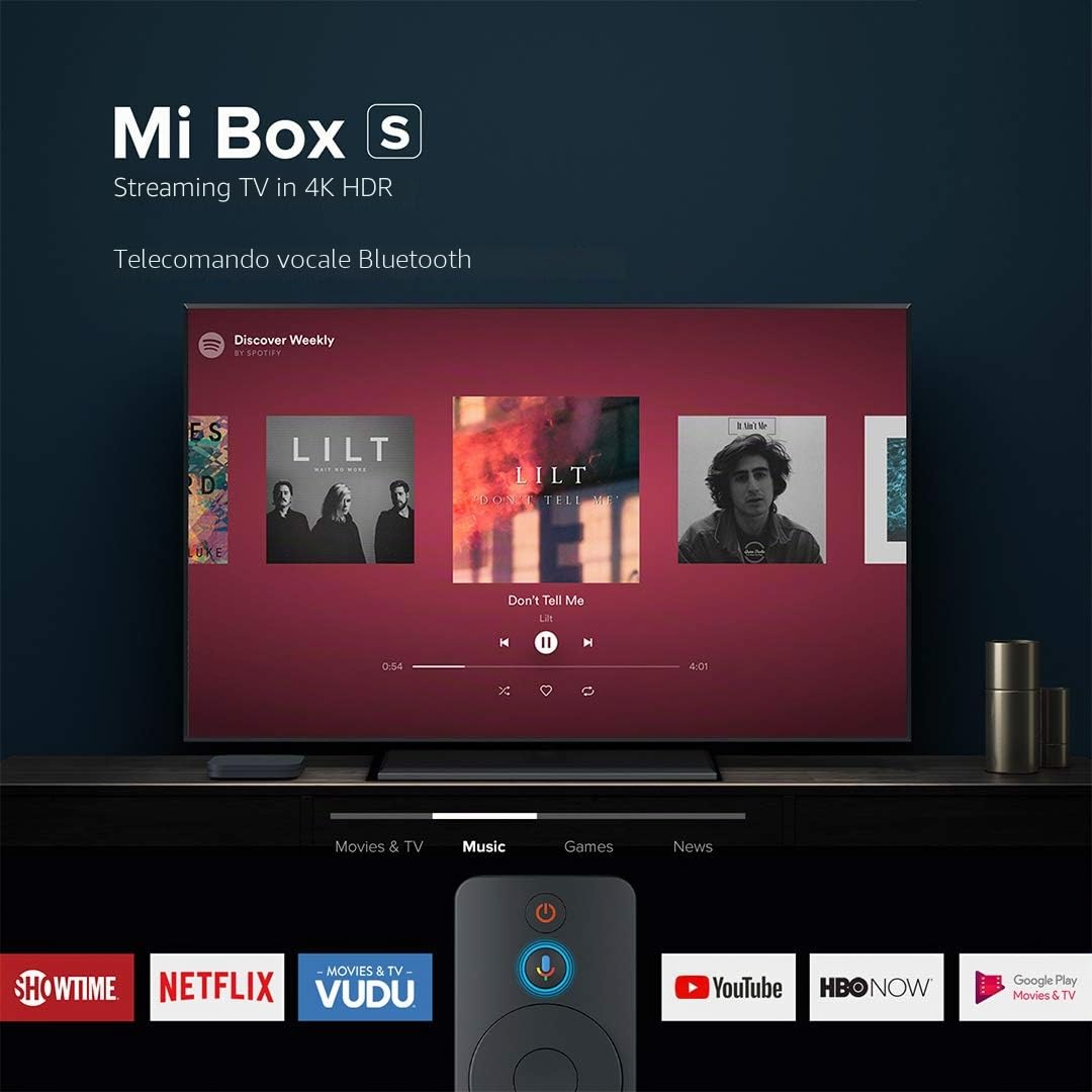 MCorz, Original Xiaomi TV Box S (Versione UE) 4K Ultra HD con Audio Dolby, controllo da remoto con assistente Google, controllo vocale remoto, HDMI 4K HDR, lettore multimediale in streaming