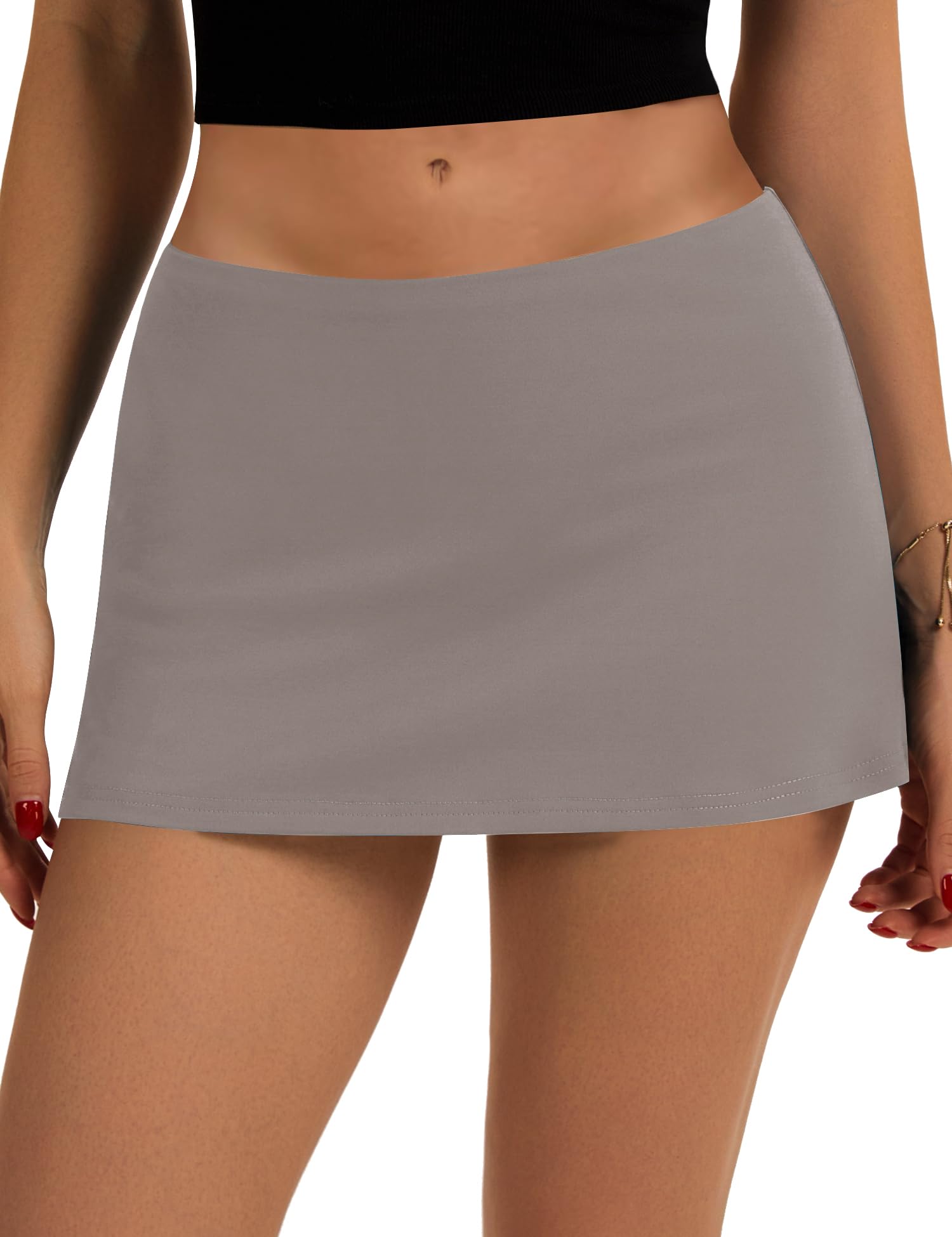 Hosenrock Damen Minirock Kurz Rock mit Hose Drunter Sexy Skort Elastischer Taille Tennisrock Mode Sommer