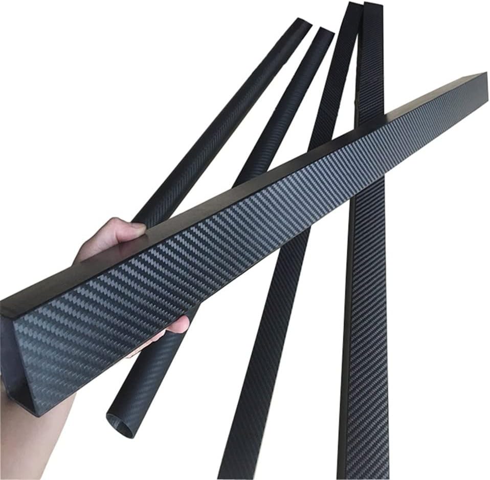MOZTO 1pcs Length 1000mm Full Carbon Fiber High Strength 3K Rectangular Square Tube Plain Glossy, for Medical Equipment Pure Carbon Fibre Tubes (Size : 25x25x23x1000mm)