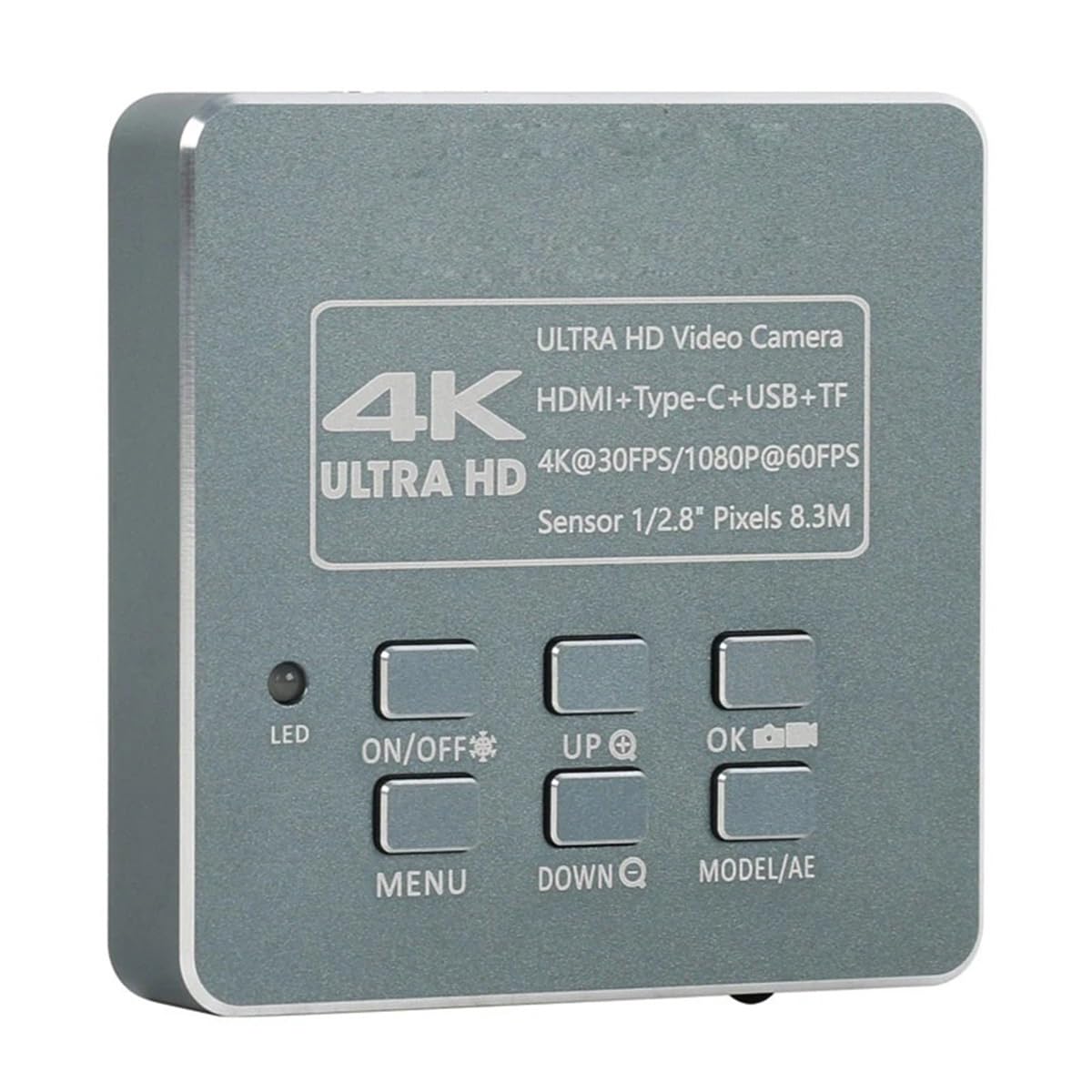 Ersatzteile für Labormikroskope 8,3 MP FHD 4K Labor-Digital-Industrie-HDMI-USB-Videomikroskopkamera + Zoom-Koaxial-optisches Objektiv 180X 300X C-Mount-Zoomobjektiv