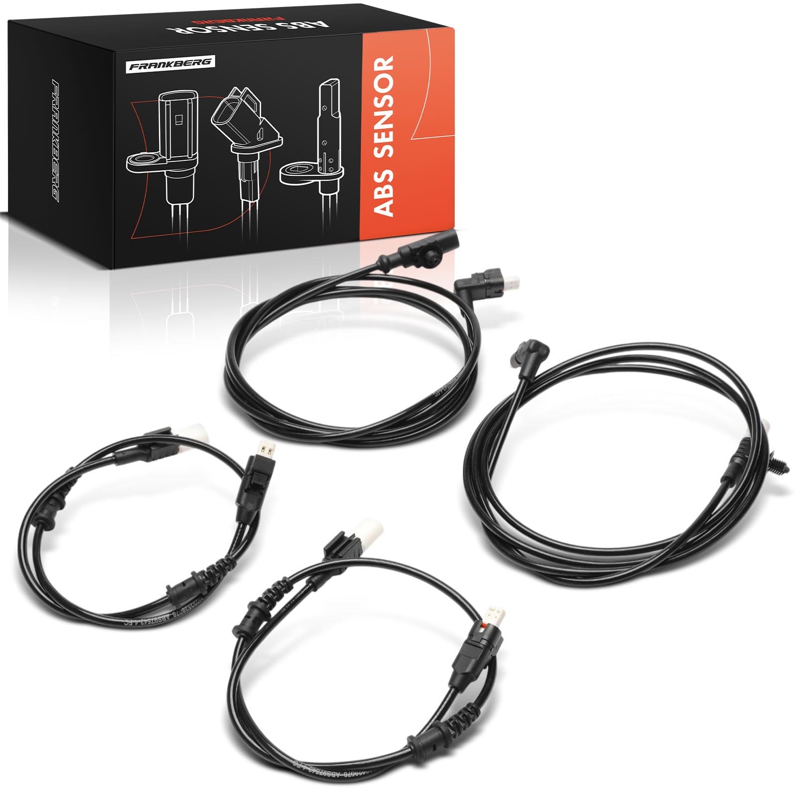 Frankberg 4x Sensor de velocidad AbajoS AbajoS Speed Sensor 2 Polos Delantero Trasera Compatible con Sprinter 1500 2500/3500 Replace# A9075403405,9075403405