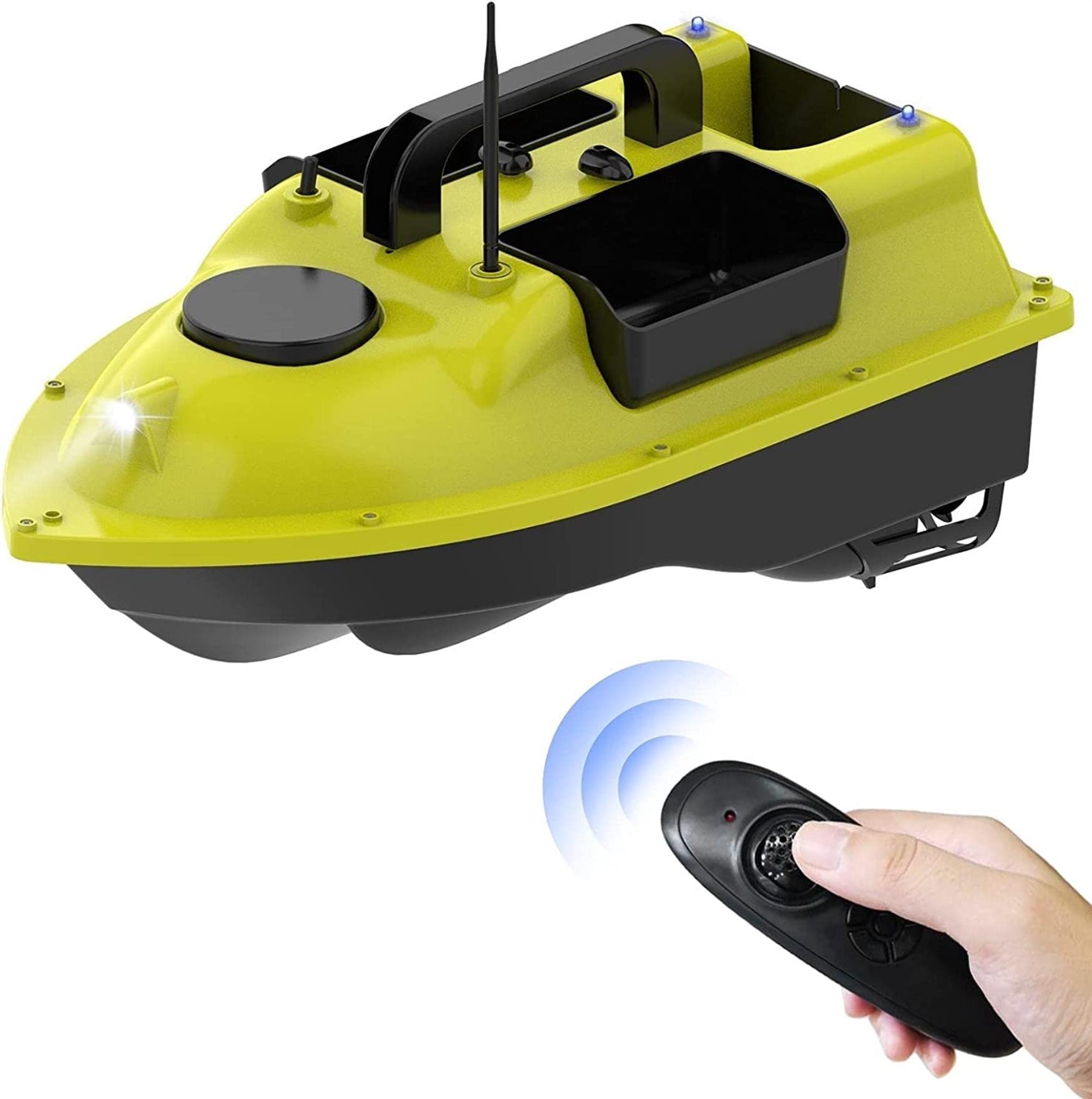 GPS Intelligente RC Barca da Pesca Crociera GPS Posizionamento 500m IndecienceT Controllo 3 Imbuto One Key Return LCD Schermo RC Bait Boat