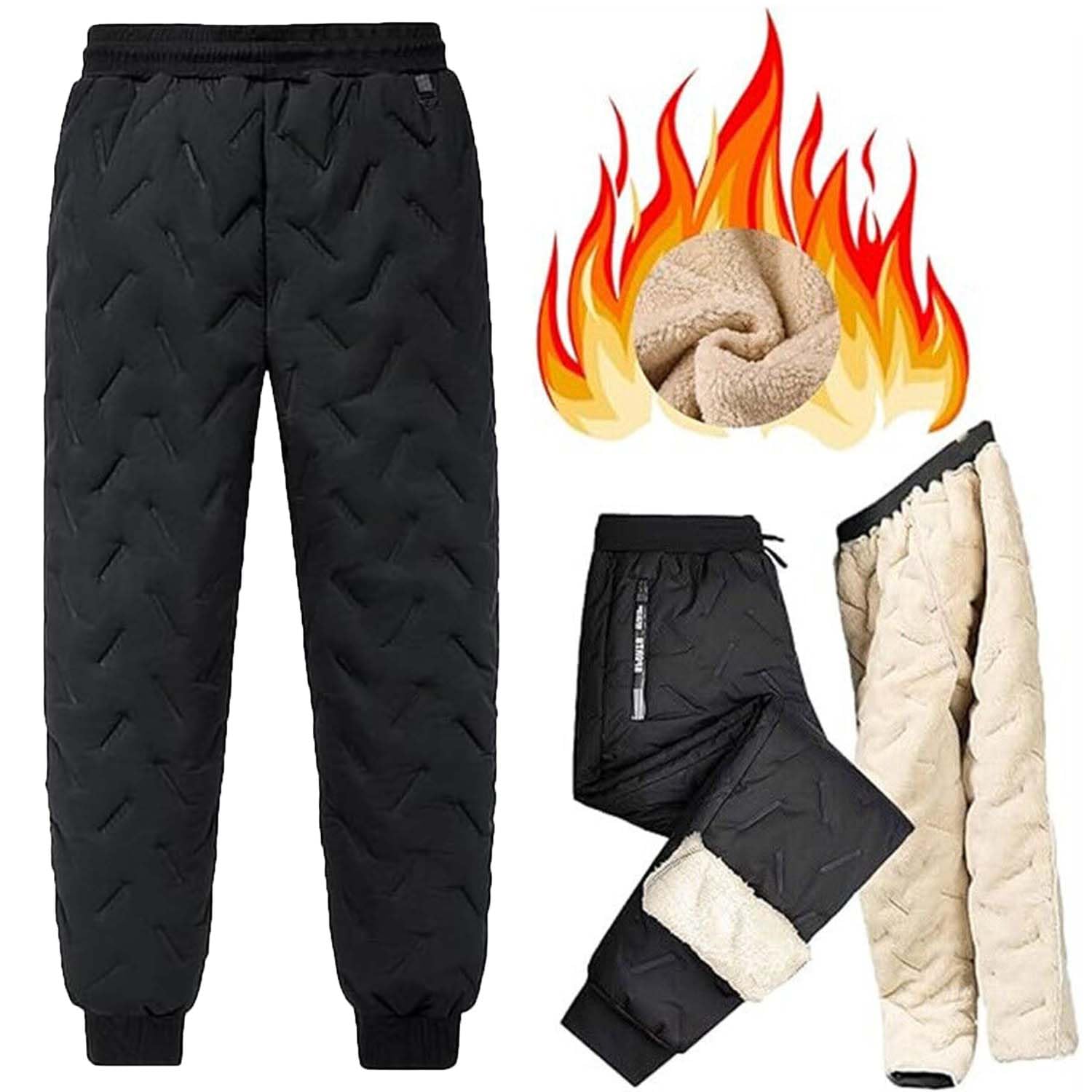 New Unisex Lambswool Fleece-Lined Joggers - Winter Pants for Men and Women, Winter Fleece Active Warm Thick Pants