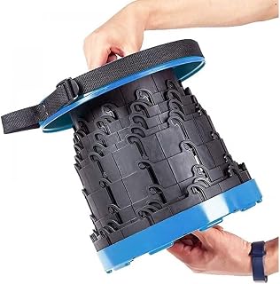 Generic Travelling Foldable Stool Telescopic For Travel Portable Folding Camping Round Gym Seat Multipurpose Sitting Outdoor Plastic Kitchen Living Room Stools Dining Family-25 Cm,7 Cm,Multicolor