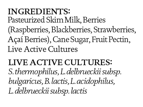 Miniatura 10 de siggis Yogur sin grasa colado islandés baya mixta de acai 53 oz Taza individual  yogur grueso y rico en proteínas