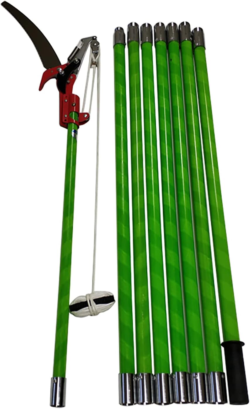 26 Feet Tree Pole Pruner 8Poles Saw Trimmer Shear Cutter Fiskers Pruning Coconut Branch