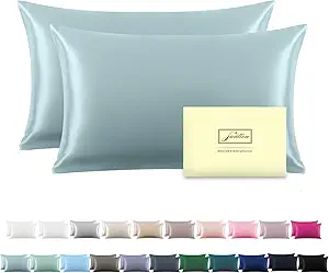 Silk Pillowcase for Hair and Skin,Soft,Breathable and Sliky 100% Silk Pillowcases King Set of 2,Both Sides Natural Mulberry Silk Pillow Cases with Hidden Zipper(King Size 20"X 36",2pcs)