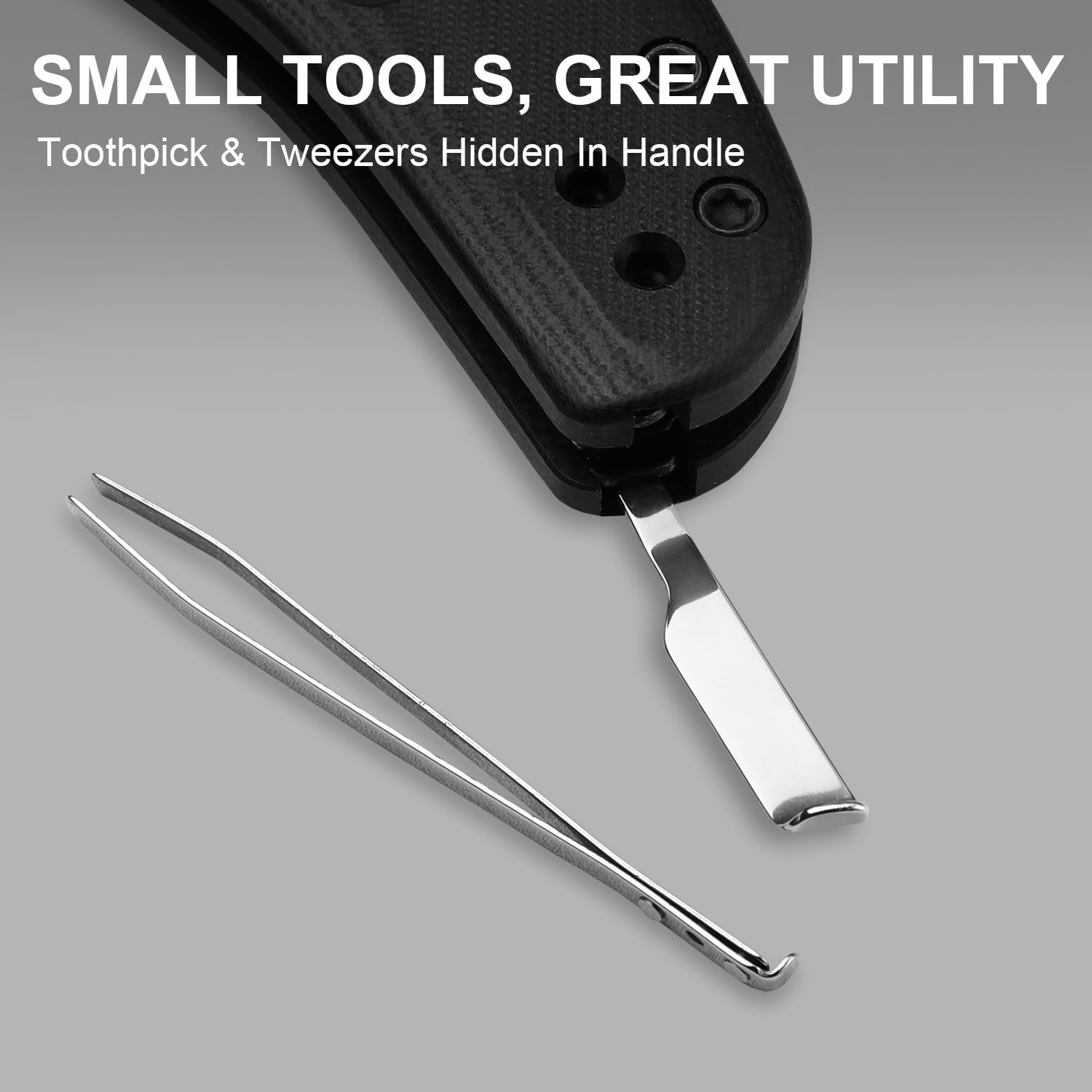 Kizer C01C Uti 2 (Tool-Free Version) Utility Knife, Button Liner Lock Box Cutter Pocket Knife with 5PCS Razor Blades, Thumb Stud Folding Knives with Black G10 Handle for Men Women V3488.29JNA3