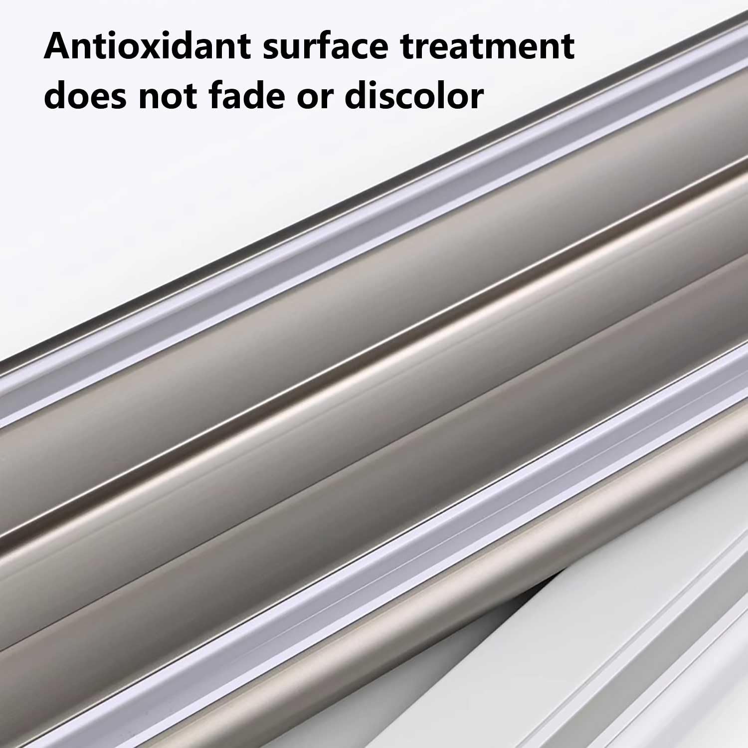 Doppelläufige Gardinenstange, Aluminium-Deckenvorhangschiene für Fenster, Balkone, Büros, Hotels, 2-lagiges Design, Vier Farben erhältlich (weiß, 1,7 m/5,6 Fuß)
