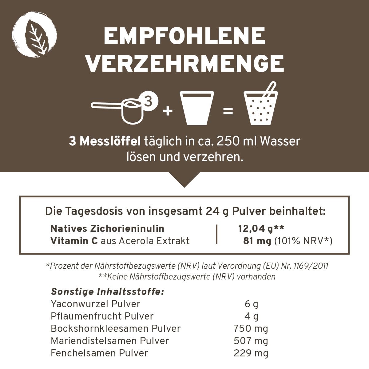 InnoNature Darmkur Pulver | aus Zichorieninulin und ausgewählten Pflanzenstoffen | 336g, Einzigartiger Nährstoffverbund, Natürlich, vegan und tierversuchsfrei