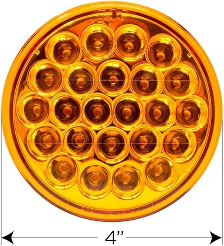 Miniatura 4 de Pro LED ST40A - Luz estroboscópica redonda de 4 pulgadas, 24 luces LED ámbar, sustituye a los productos de los compradores SL40AR - 12-24 voltios CC