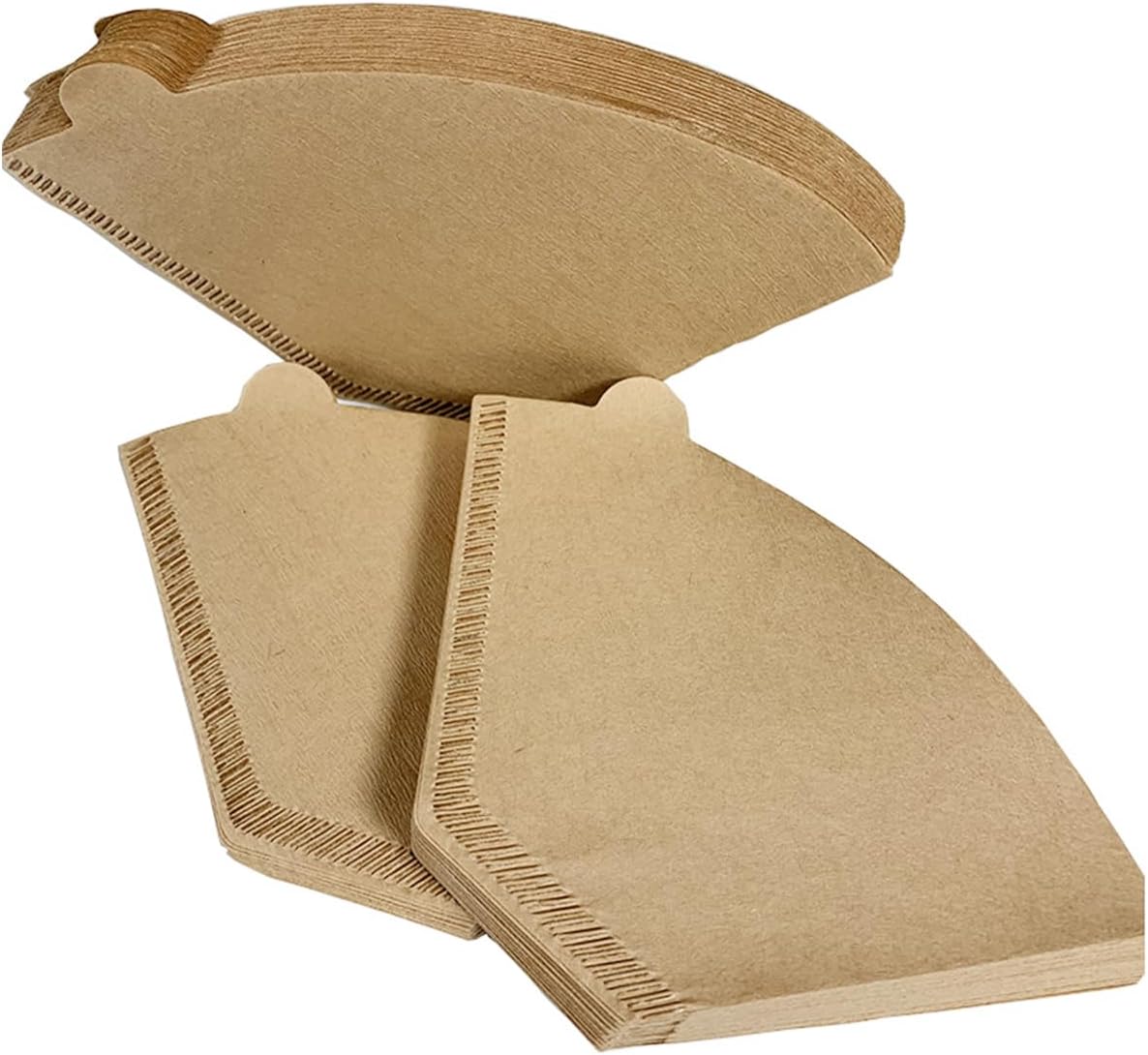 ECVV 100 Count Disposable Coffee Paper Filters, Cone Unbleached Disposable Coffee Filters, Cone Paper Fits for Drip and Compatible with Pour Over Coffee Maker
